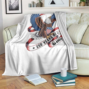 No Kings Throw Blanket USA 250th Anniversary Freedom Eagle TS12 Print Your Wear