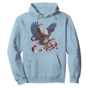No Kings Hoodie USA 250th Anniversary Freedom Eagle TS12 Light Blue Print Your Wear