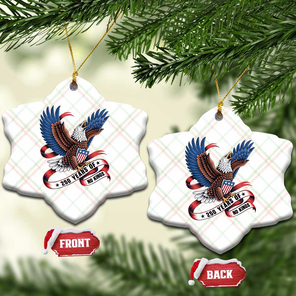 No Kings Ceramic Ornament USA 250th Anniversary Freedom Eagle TS12 Print Your Wear