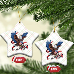 No Kings Ceramic Ornament USA 250th Anniversary Freedom Eagle TS12 Print Your Wear