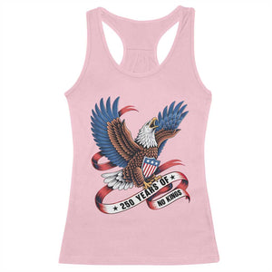 No Kings Racerback Tank Top USA 250th Anniversary Freedom Eagle TS12 Light Pink Print Your Wear