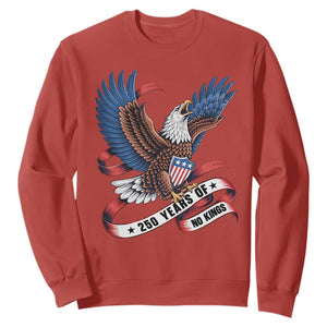 No Kings Sweatshirt USA 250th Anniversary Freedom Eagle TS12 Red Print Your Wear