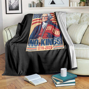 Funny George Washington Freedom Protest Throw Blanket No Kings TS12 Print Your Wear
