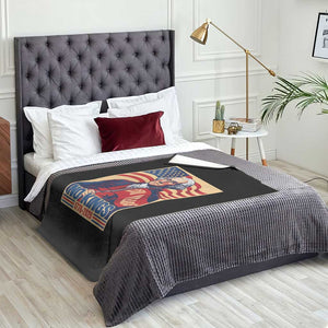 Funny George Washington Freedom Protest Throw Blanket No Kings TS12 Print Your Wear