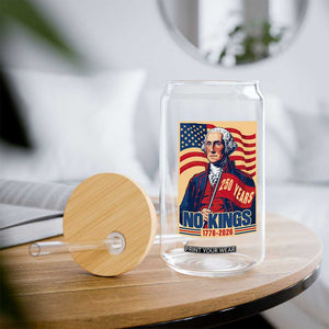 Funny George Washington Freedom Protest Glass Can No Kings TS12 Print Your Wear