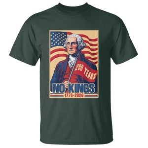 Funny George Washington Freedom Protest T Shirt No Kings TS12 Dark Forest Green Print Your Wear