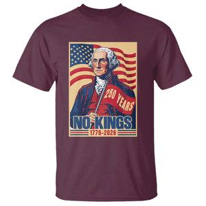 Funny George Washington Freedom Protest T Shirt No Kings TS12 Maroon Print Your Wear