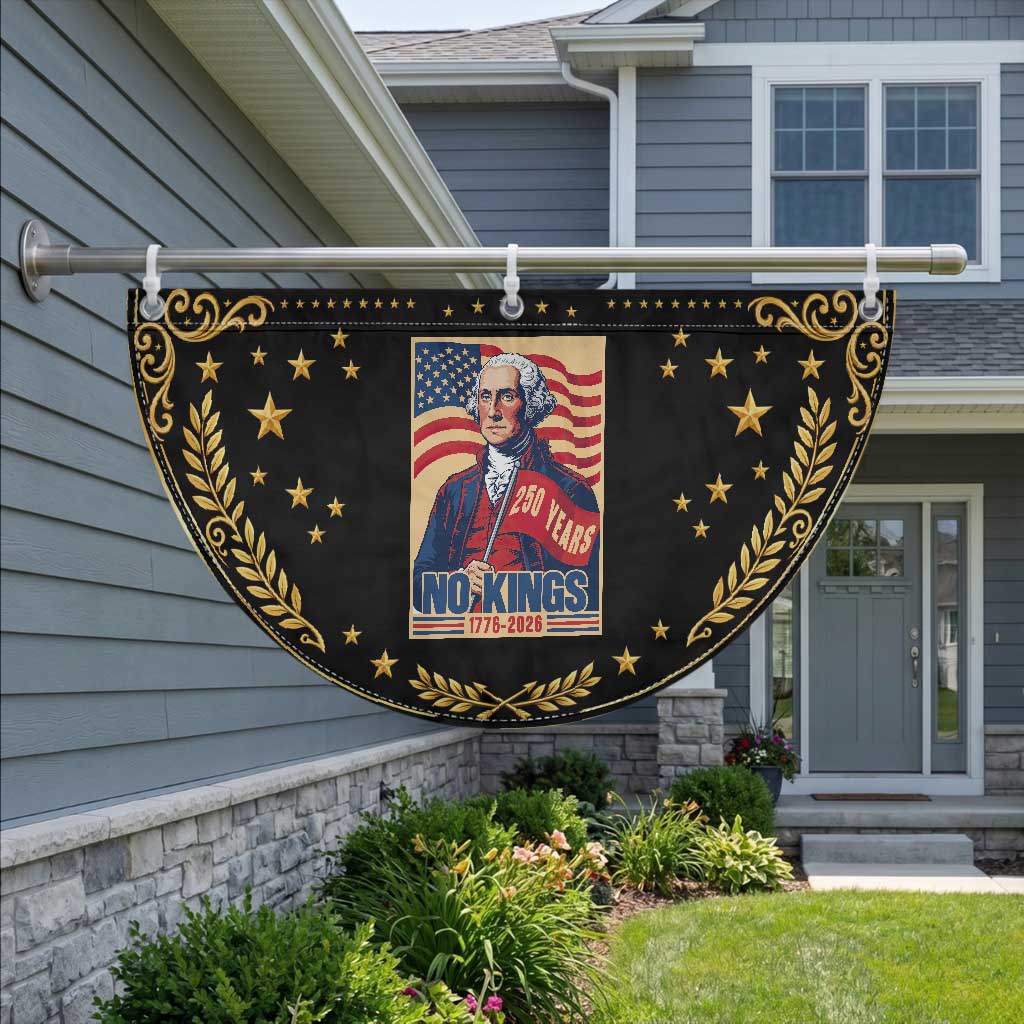 Funny George Washington Freedom Protest Patriotic Fan Flag No Kings TS12 2pcs pack Vintage Black Print Your Wear