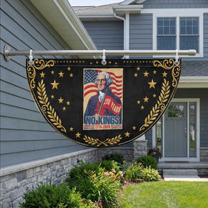Funny George Washington Freedom Protest Patriotic Fan Flag No Kings TS12 2pcs pack Vintage Black Print Your Wear