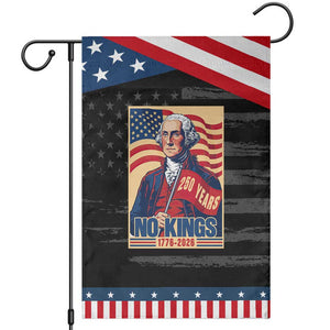 Funny George Washington Freedom Protest Garden Flag No Kings TS12 Distressed Black Blue Print Your Wear