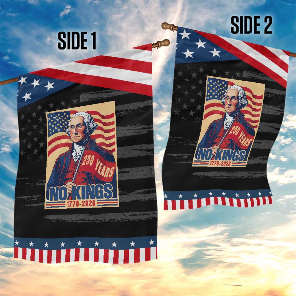 Funny George Washington Freedom Protest Garden Flag No Kings TS12 Print Your Wear