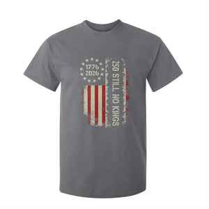 250 Still No Kings T Shirt For Kid Vintage Patriotic Flag TS12 Charcoal Print Your Wear