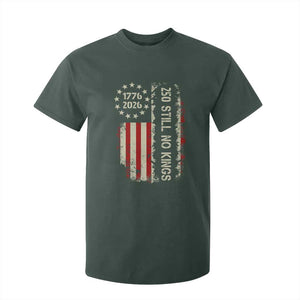 250 Still No Kings T Shirt For Kid Vintage Patriotic Flag TS12 Dark Forest Green Print Your Wear
