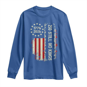 250 Still No Kings Long Sleeve Shirt Vintage Patriotic Flag TS12 Royal Blue Print Your Wear