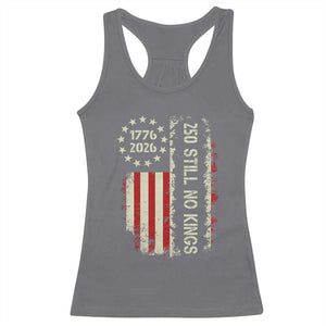 250 Still No Kings Racerback Tank Top Vintage Patriotic Flag TS12 Charcoal Print Your Wear