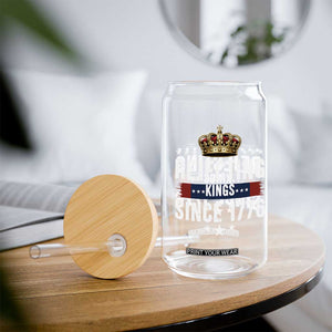 Rejecting Kings Since 1776 Glass Can Anti Authoritarian Protest TS12 Print Your Wear
