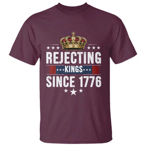 Rejecting Kings Since 1776 T Shirt Anti Authoritarian Protest TS12 Maroon Print Your Wear