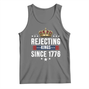 Rejecting Kings Since 1776 Tank Top Anti Authoritarian Protest TS12 Black Heather Print Your Wear