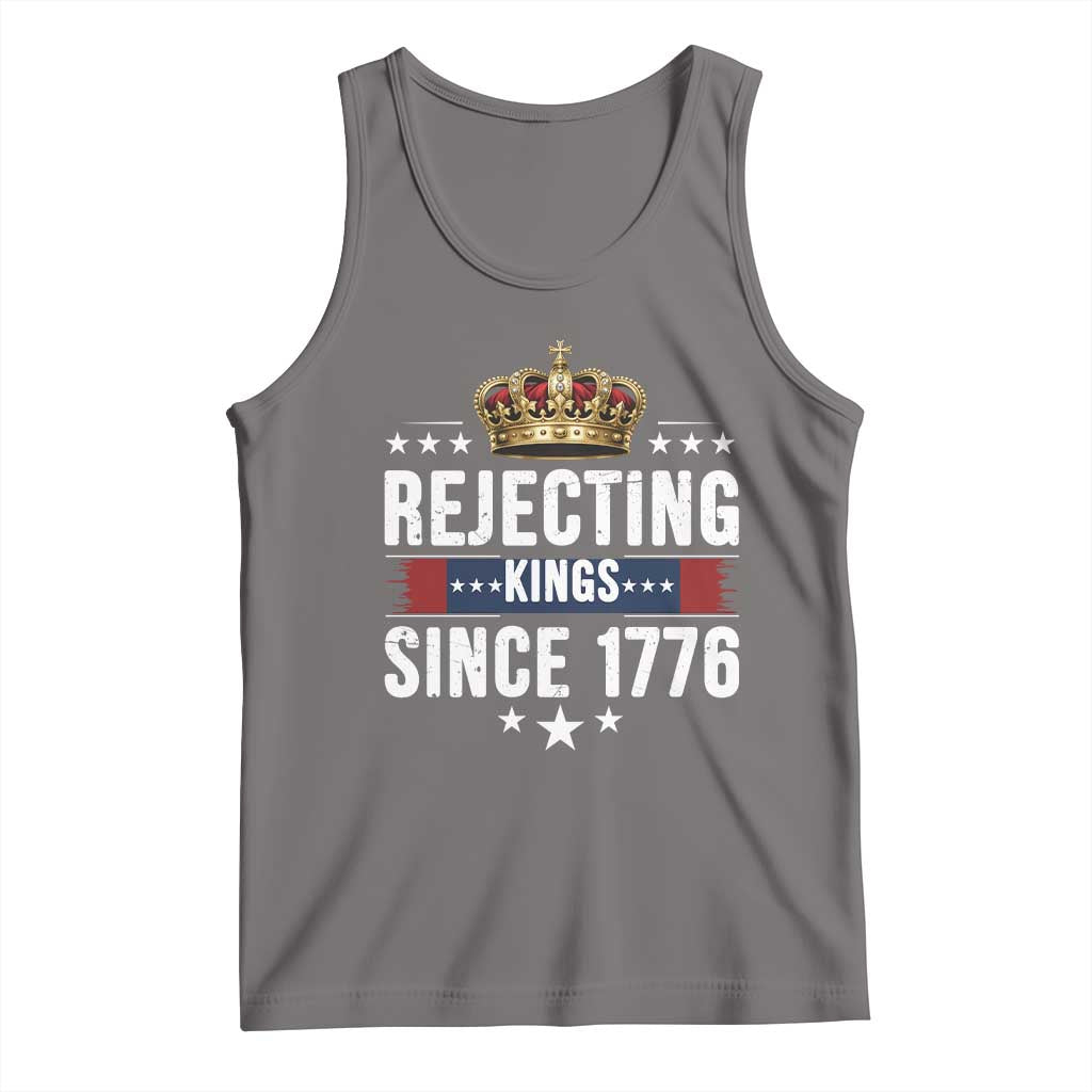 Rejecting Kings Since 1776 Tank Top Anti Authoritarian Protest TS12 Deep Heather Print Your Wear