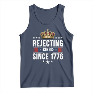 Rejecting Kings Since 1776 Tank Top Anti Authoritarian Protest TS12 Navy Print Your Wear