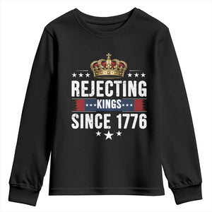 Rejecting Kings Since 1776 Youth Sweatshirt Anti Authoritarian Protest TS12 Black Print Your Wear