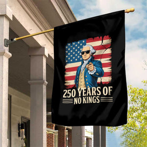No Kings 250 Years George Washington Garden Flag TS12 Print Your Wear