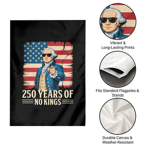 No Kings 250 Years George Washington Garden Flag TS12 Print Your Wear