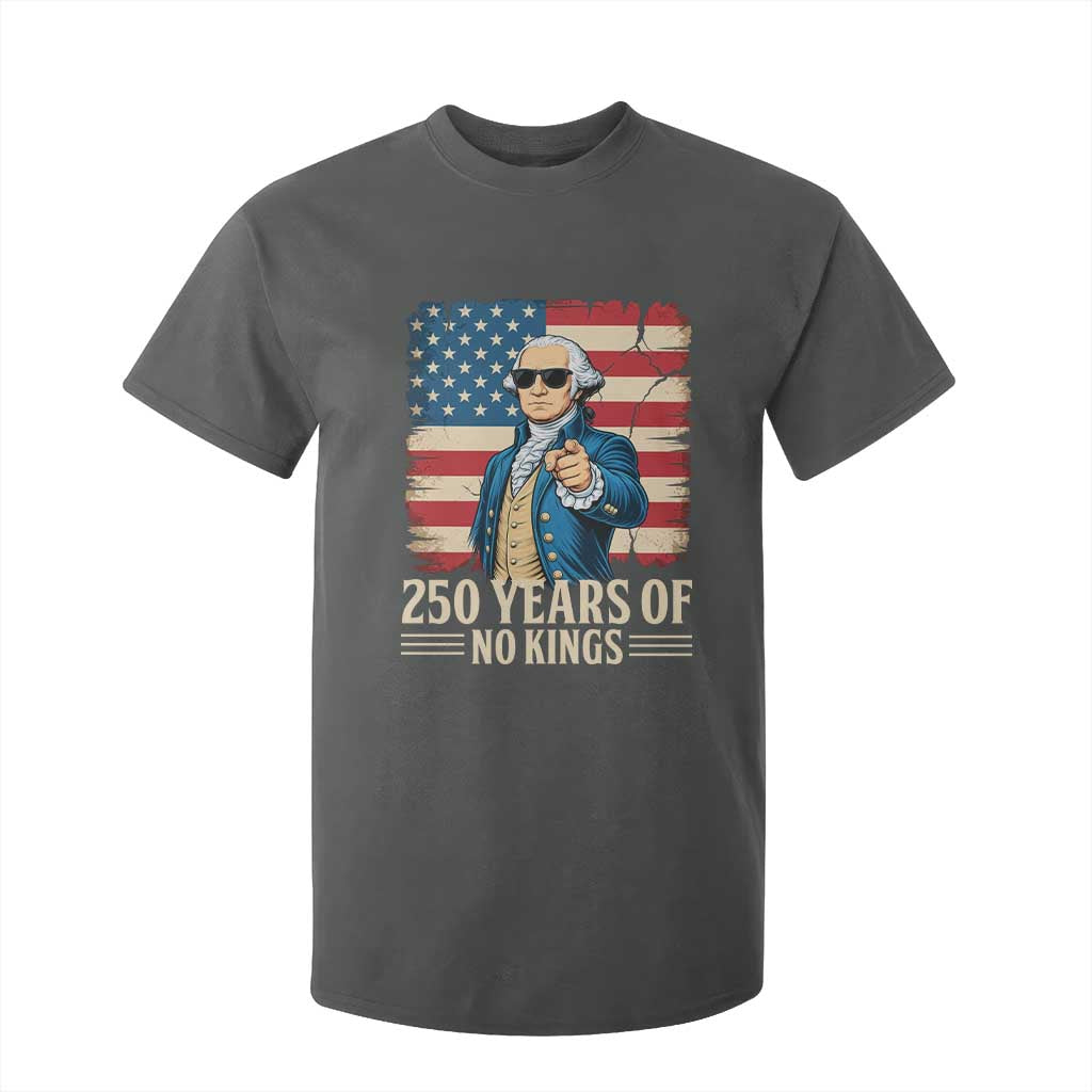 No Kings 250 Years George Washington T Shirt For Kid TS12 Dark Heather Print Your Wear