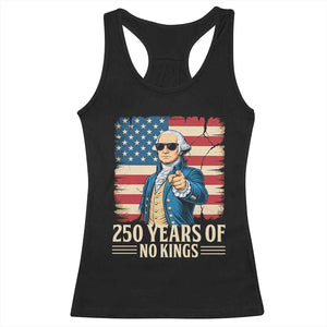 No Kings 250 Years George Washington Racerback Tank Top TS12 Black Print Your Wear