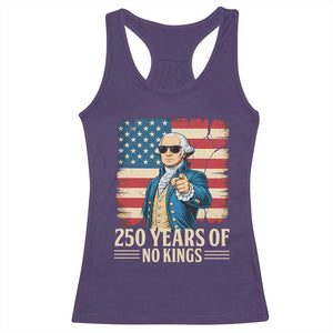 No Kings 250 Years George Washington Racerback Tank Top TS12 Purple Print Your Wear