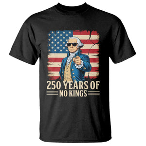 No Kings 250 Years George Washington T Shirt TS12 Black Print Your Wear