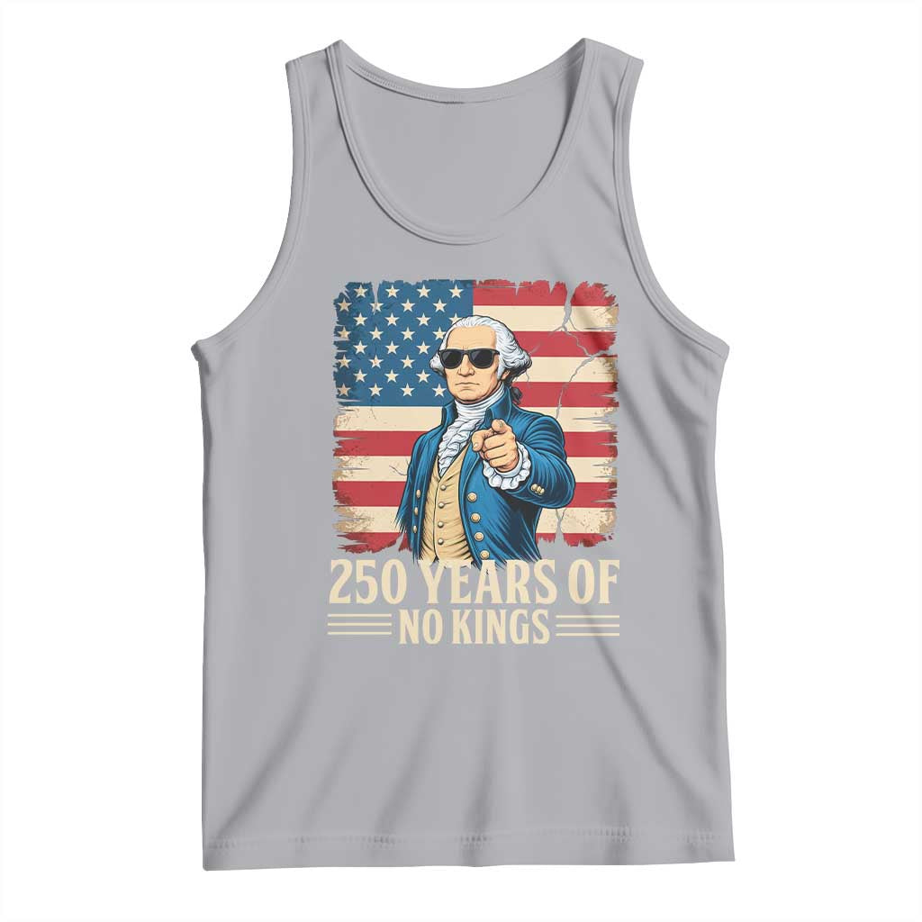 No Kings 250 Years George Washington Tank Top TS12 Athletic Heather Print Your Wear