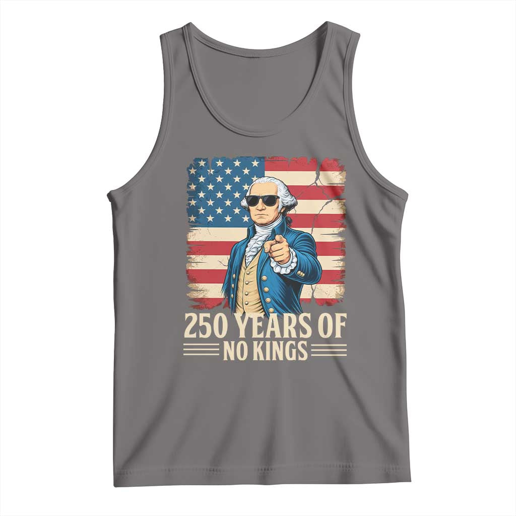 No Kings 250 Years George Washington Tank Top TS12 Deep Heather Print Your Wear