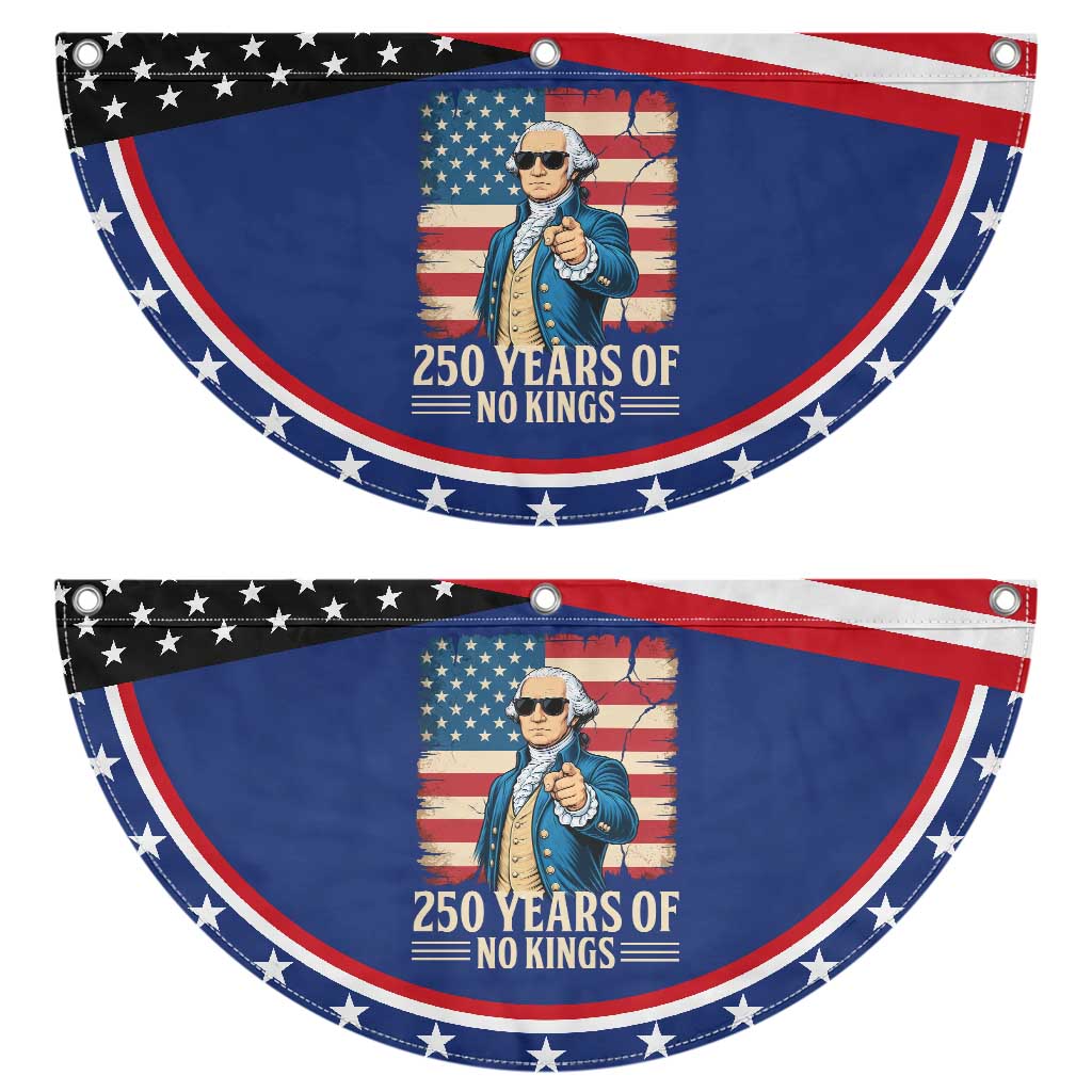 No Kings 250 Years George Washington Patriotic Fan Flag TS12 2pcs pack Classic Navy Print Your Wear
