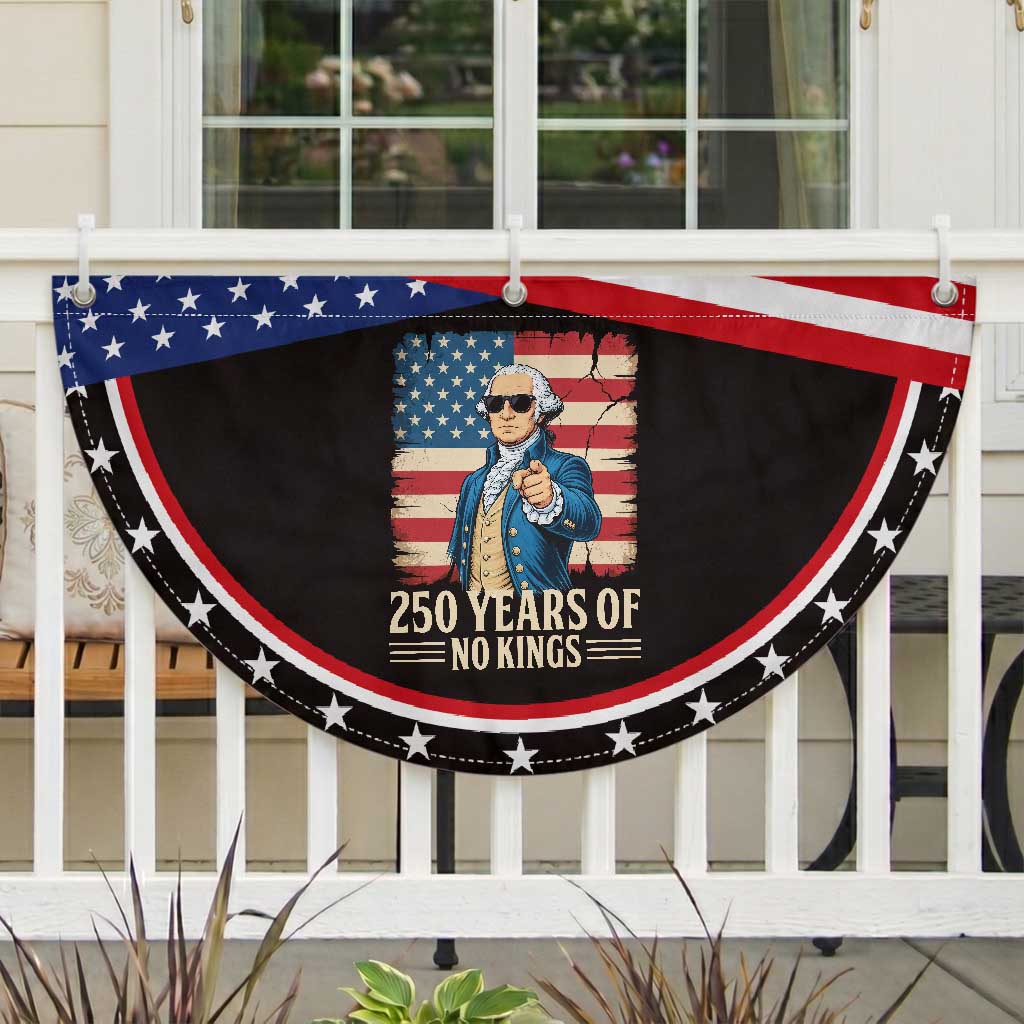 No Kings 250 Years George Washington Patriotic Fan Flag TS12 2pcs pack Classic Black Print Your Wear