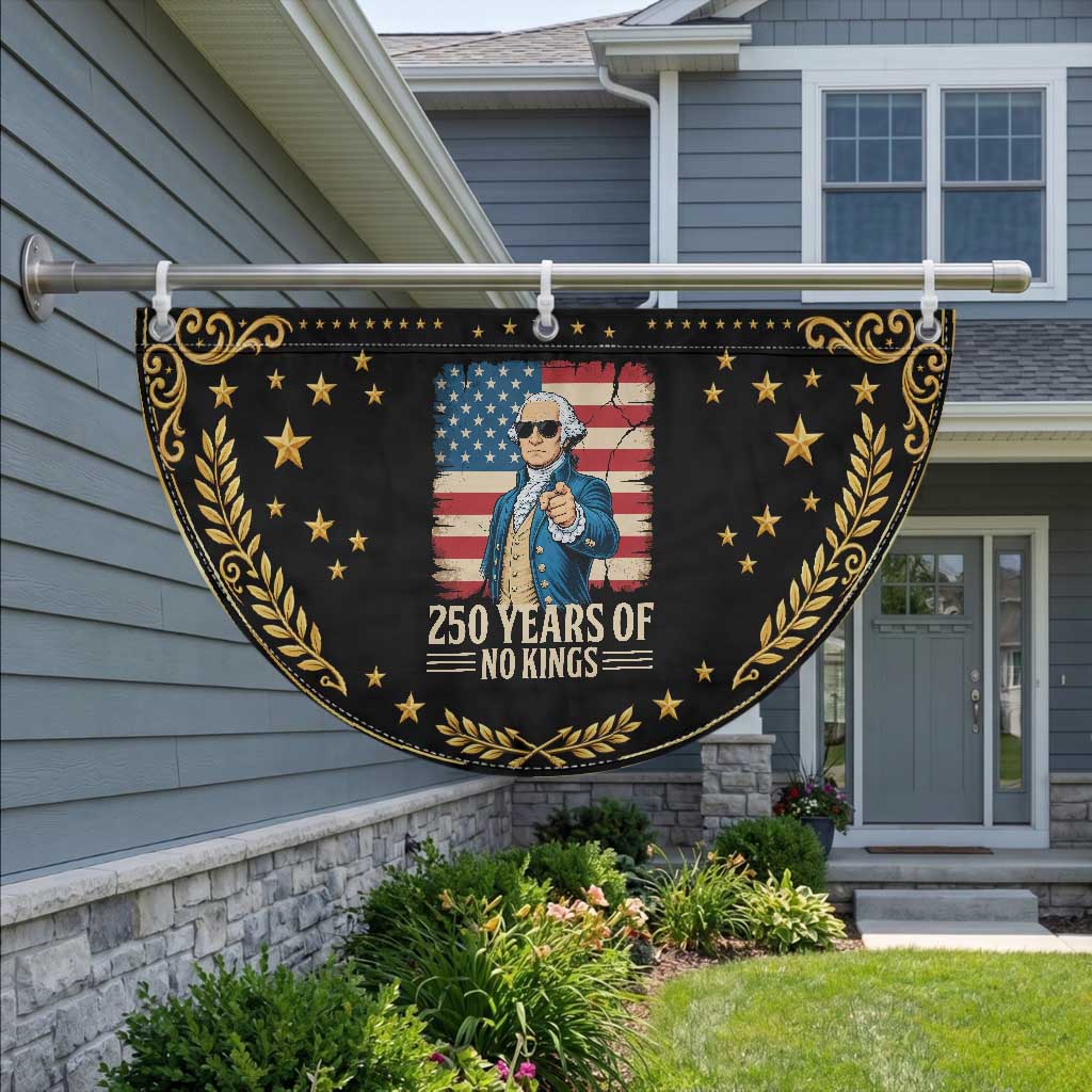 No Kings 250 Years George Washington Patriotic Fan Flag TS12 2pcs pack Vintage Black Print Your Wear