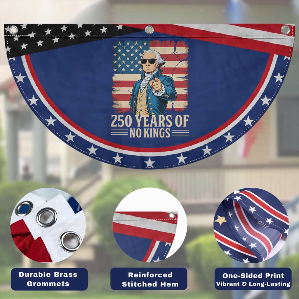 No Kings 250 Years George Washington Patriotic Fan Flag TS12 Print Your Wear