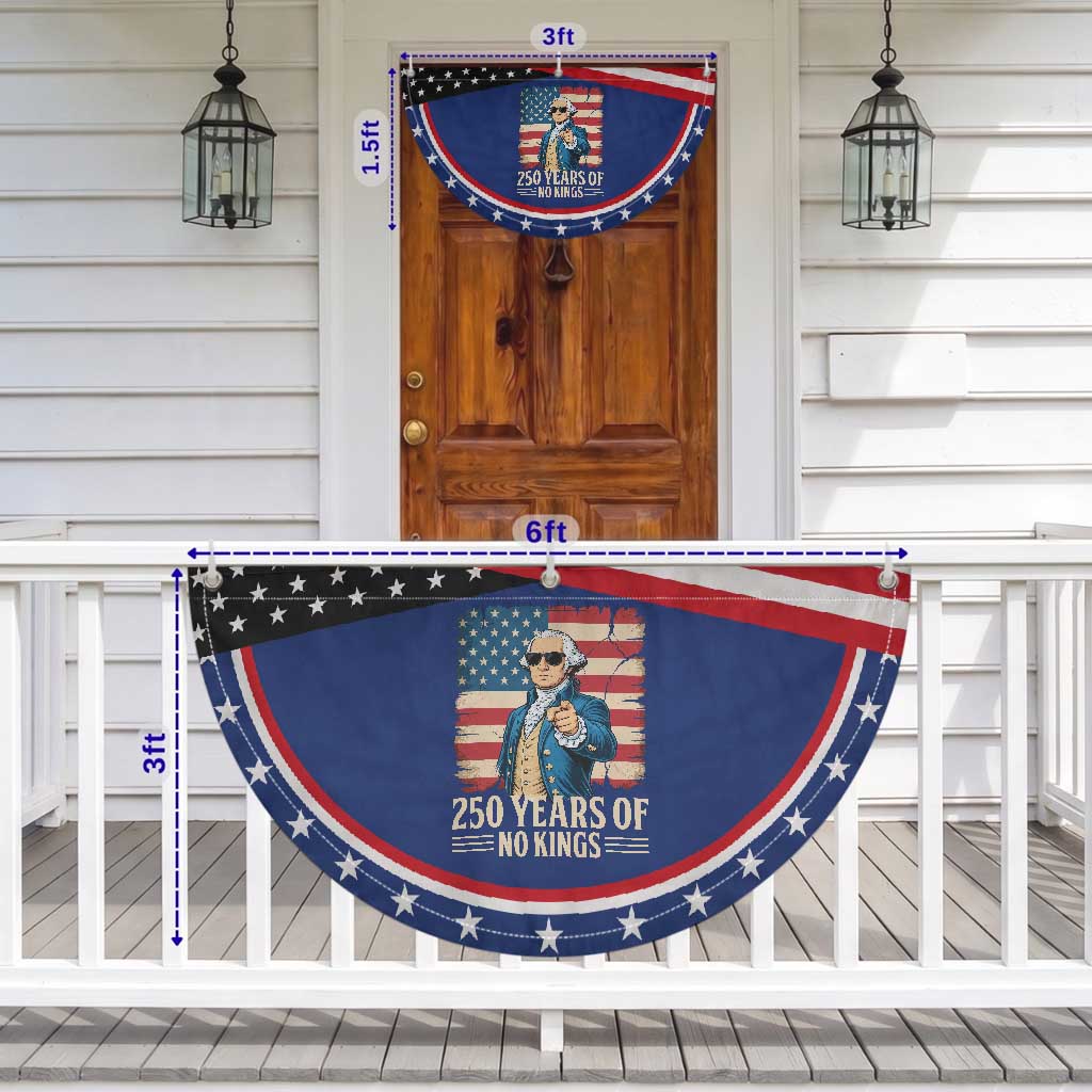 No Kings 250 Years George Washington Patriotic Fan Flag TS12 Print Your Wear