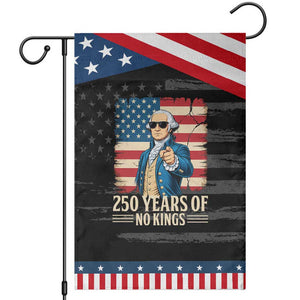 No Kings 250 Years George Washington Garden Flag TS12 Distressed Black Blue Print Your Wear
