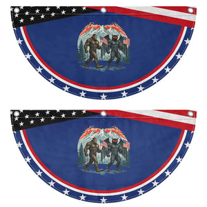 Bigfoot And Mothman Patriotic Fan Flag Funny Cryptid Lover Gift TS12 2pcs pack Classic Navy Print Your Wear