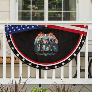 Bigfoot And Mothman Patriotic Fan Flag Funny Cryptid Lover Gift TS12 2pcs pack Classic Black Print Your Wear