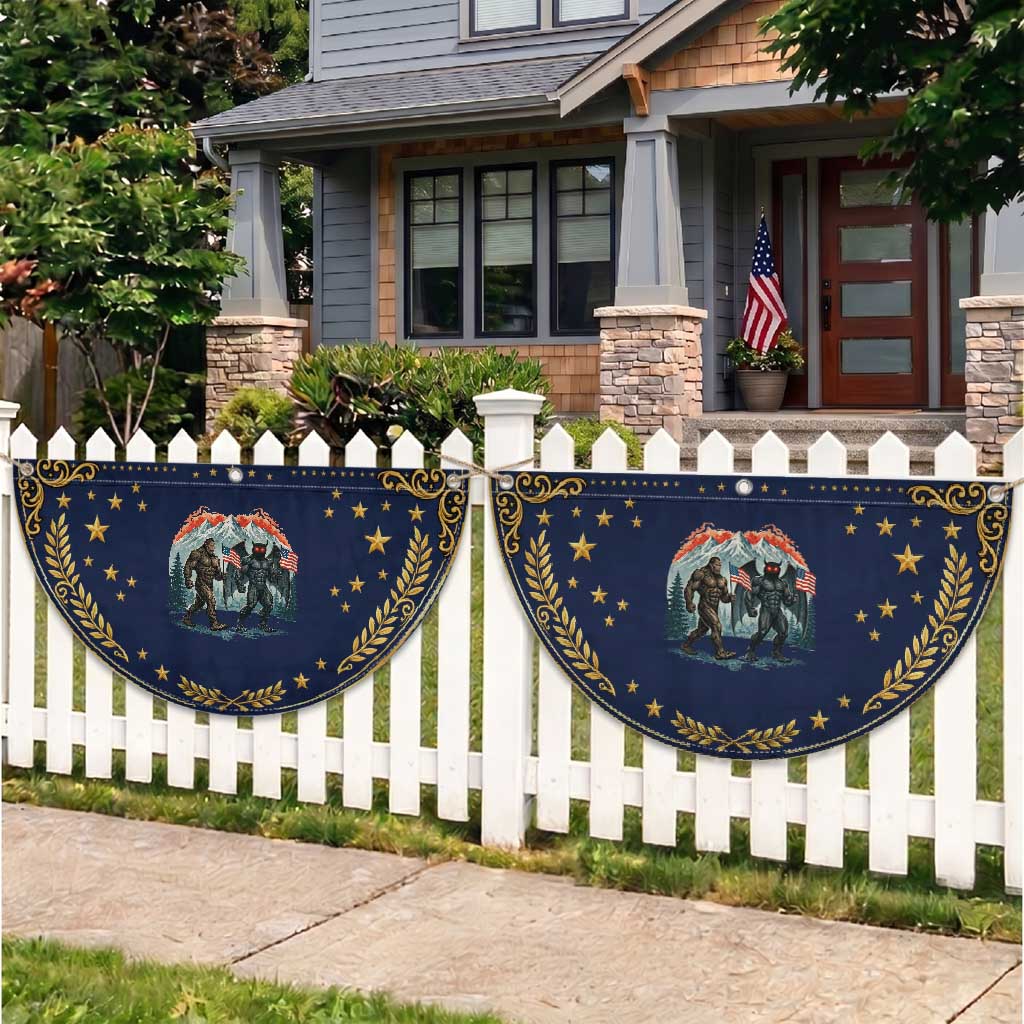 Bigfoot And Mothman Patriotic Fan Flag Funny Cryptid Lover Gift TS12 2pcs pack Vintage Navy Print Your Wear