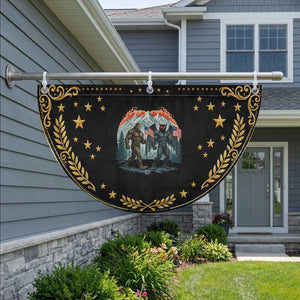 Bigfoot And Mothman Patriotic Fan Flag Funny Cryptid Lover Gift TS12 2pcs pack Vintage Black Print Your Wear