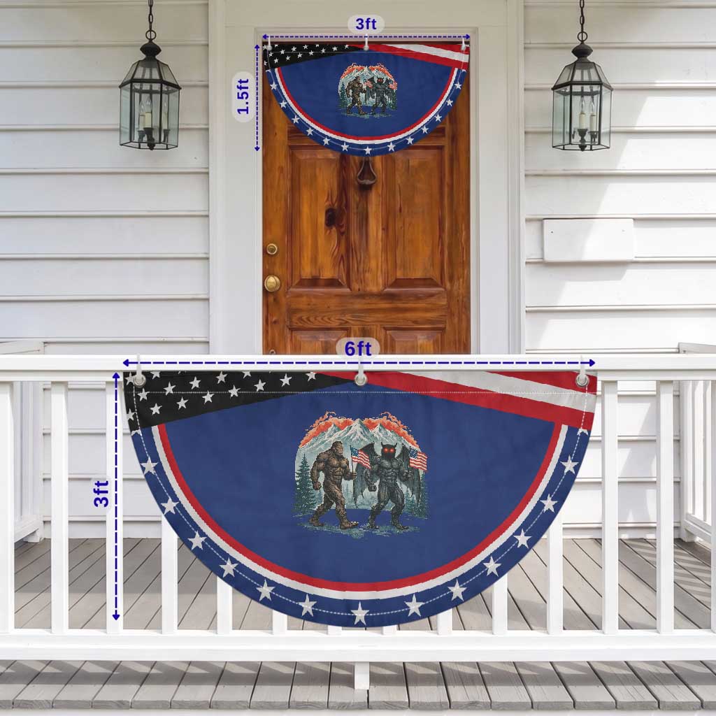 Bigfoot And Mothman Patriotic Fan Flag Funny Cryptid Lover Gift TS12 Print Your Wear