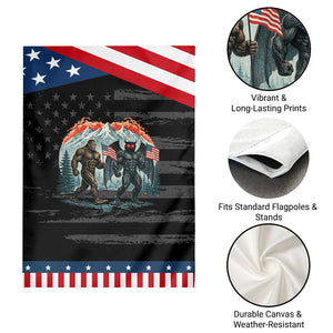 Patriotic Bigfoot And Mothman Garden Flag Funny Cryptid Lover Gift TS12 Print Your Wear