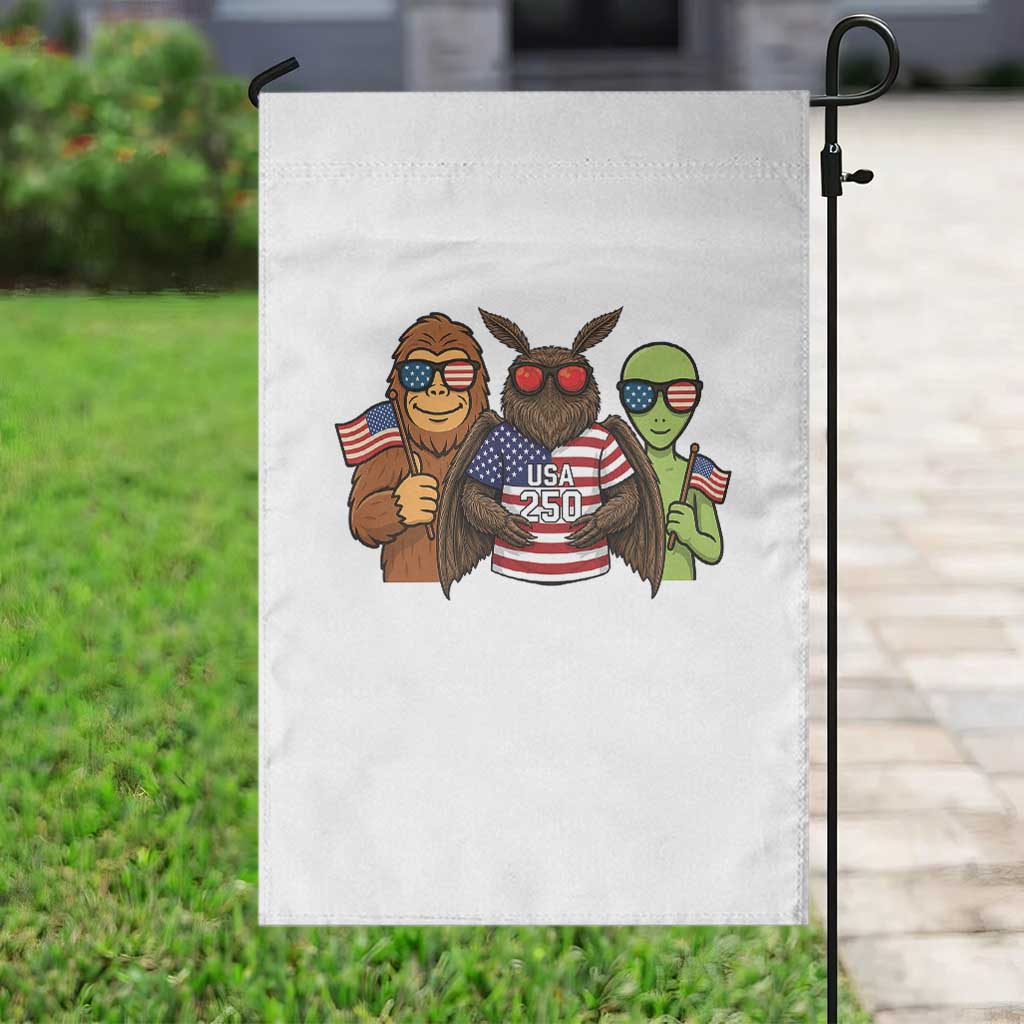 Funny Bigfoot Mothman Alien Garden Flag USA 250th Anniversary TS12 Print Your Wear