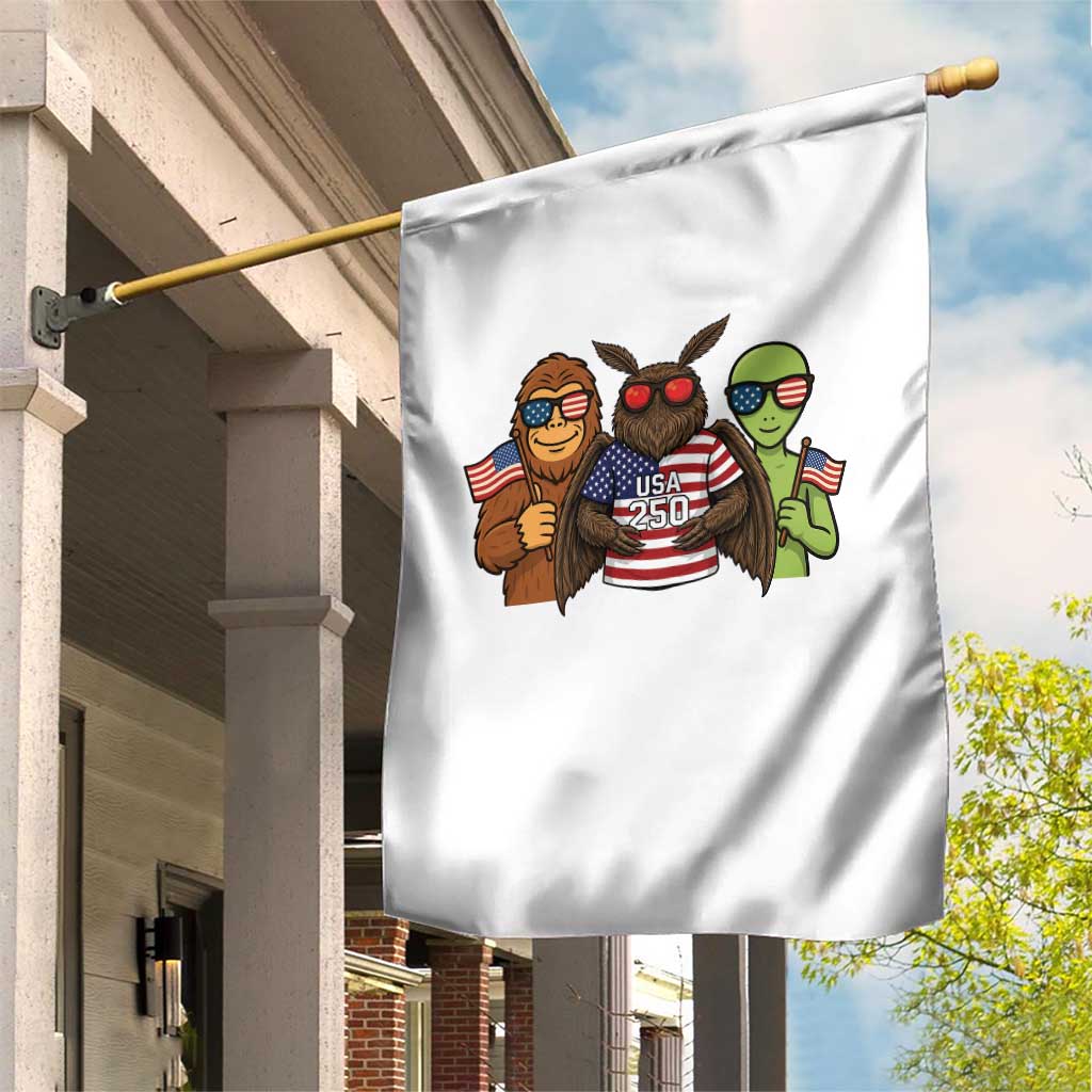 Funny Bigfoot Mothman Alien Garden Flag USA 250th Anniversary TS12 Print Your Wear