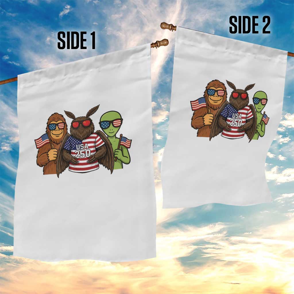 Funny Bigfoot Mothman Alien Garden Flag USA 250th Anniversary TS12 Print Your Wear