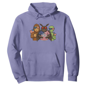 Funny Bigfoot Mothman Alien Hoodie USA 250th Anniversary TS12 Violet Print Your Wear
