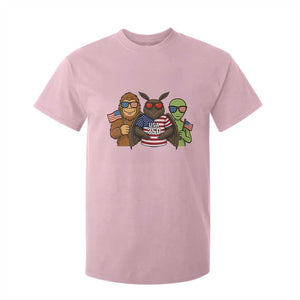Funny Bigfoot Mothman Alien T Shirt For Kid USA 250th Anniversary TS12 Light Pink Print Your Wear